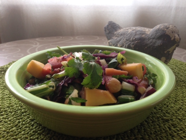 This was part of my lunch today. Five days later and the Winter Slaw is still appealing and crunching.