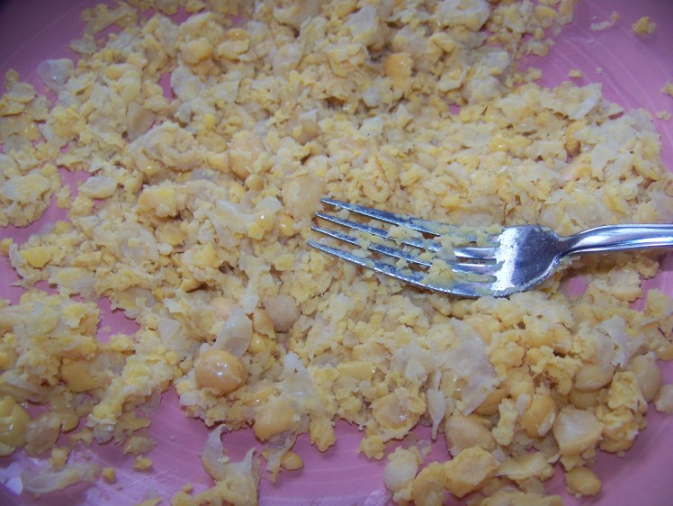 I used a fork to mash the beans. 