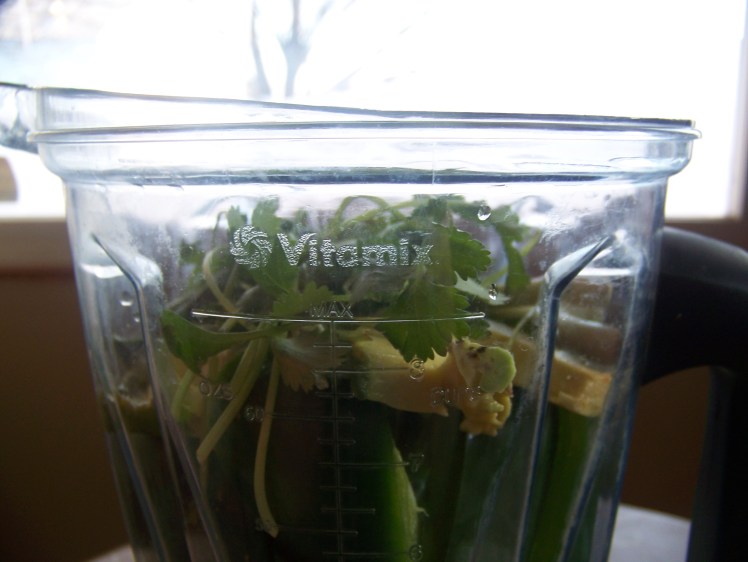 Since I used our Vitamix, I was able to leave the ingredients in large chunks. 