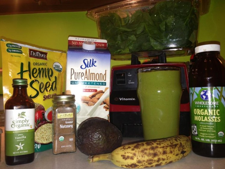 I used fresh ginger, a frozen banana, and also added a few ice cubes. 