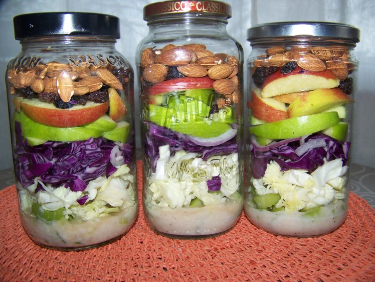 I am making Waldorf Inspired Slaw in jars again this week. Yes, they are really that terrific! :)