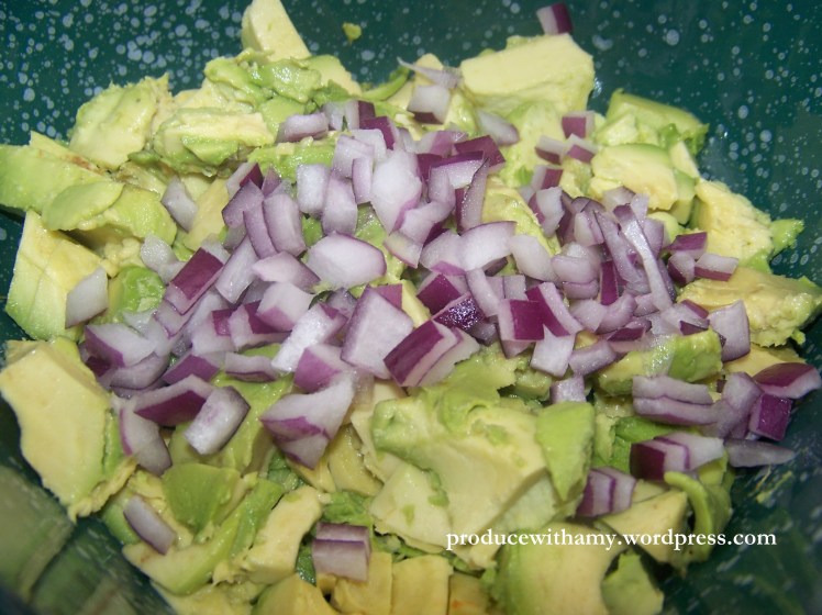 Add the chopped red onion.