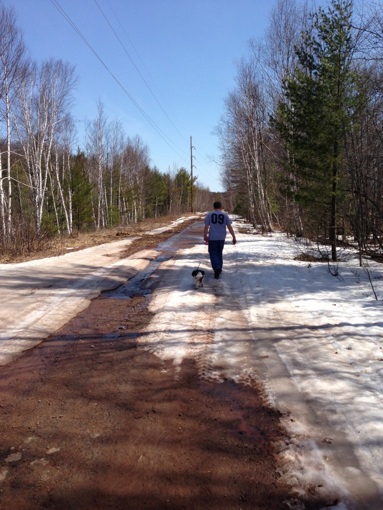 Mike and Phoebe enjoying the fresh air.