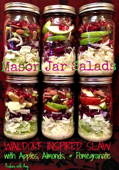 Waldorf Inspired Slaw with Pomegranate