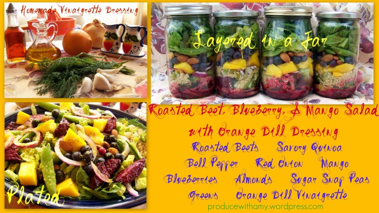 Roasted Beet, Mango, and Blueberry Salad