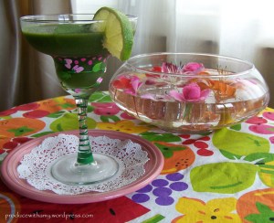 These margarita glasses were a gift from my WW members and were hand painted by one of my member's mothers. 