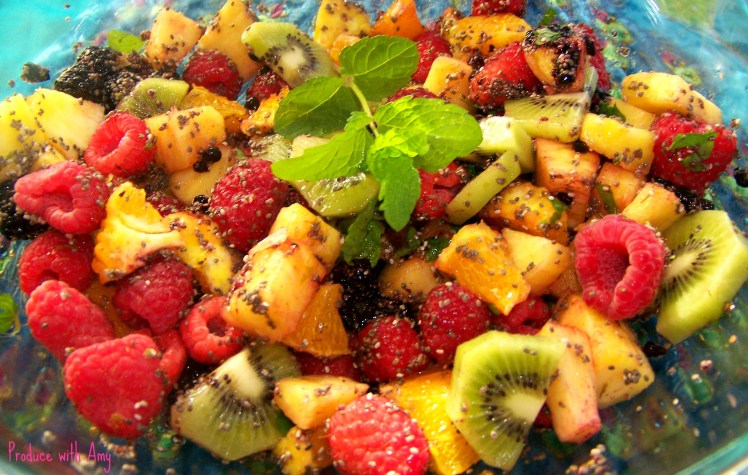 Fruit Salad with Lime Juice and Chia Seeds