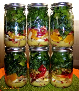 Winter Citrus & Fennel Mason Jar Salads with Green Apple Vinaigrette