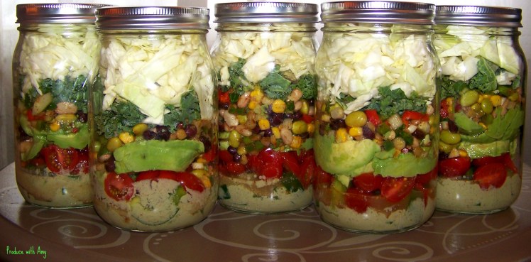 Confetti Salad in a Jar with Creamy Chipotle Dressing