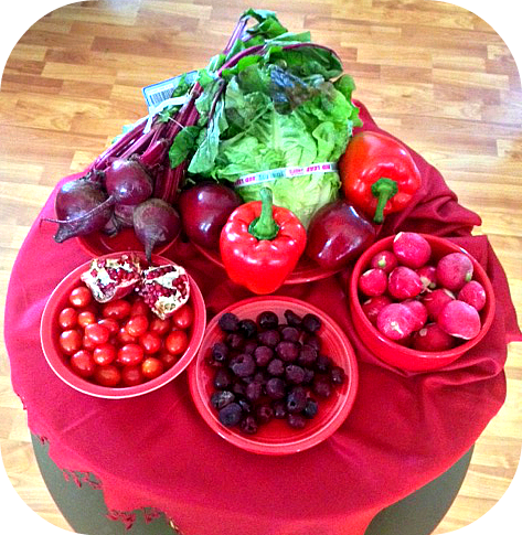 Red fruit and vegetables