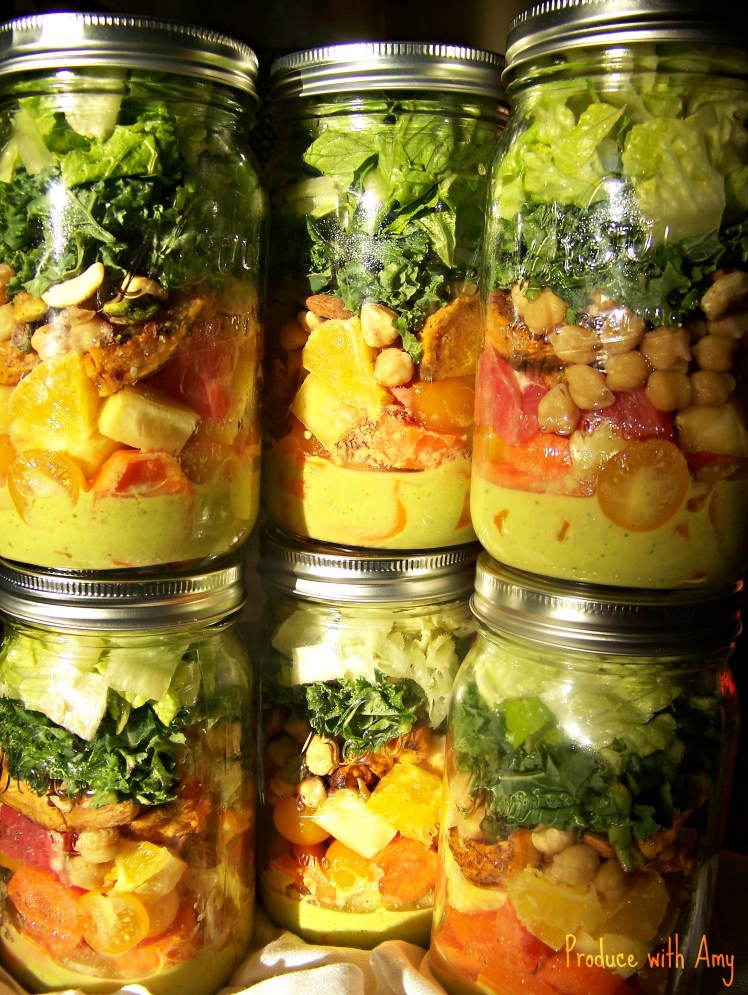 Sunshine Salad in a Jar with a Kick
