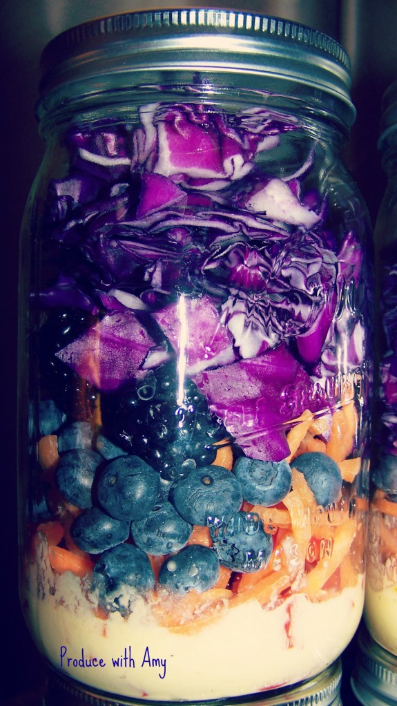 Blue & Purple Passion Jarred Salad with Tangerine Vinaigrette