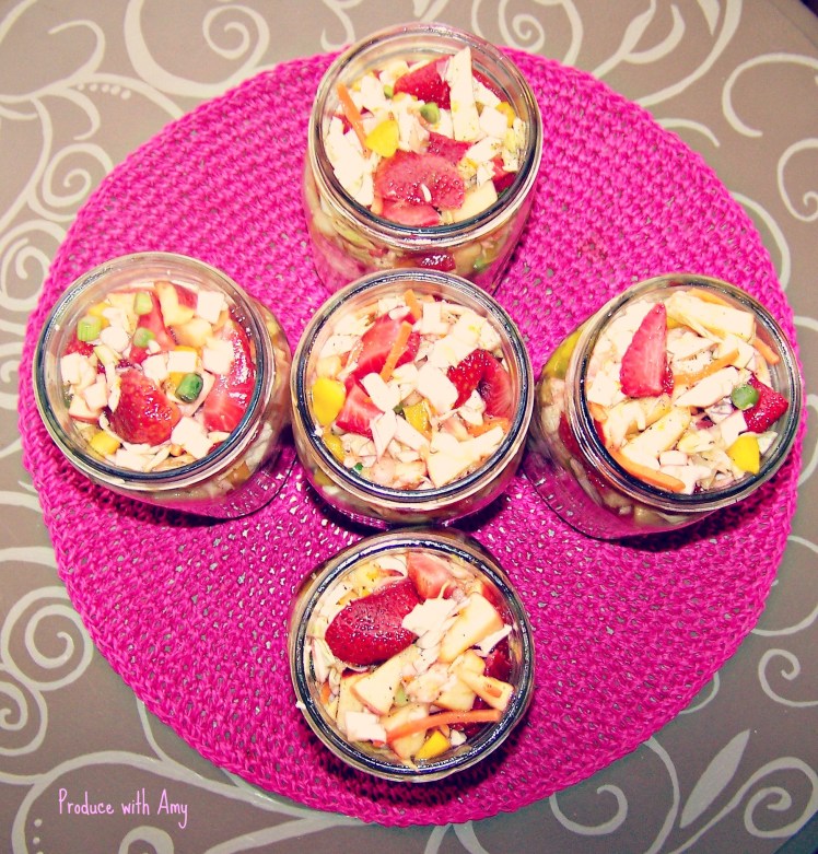 Citrus Strawberry Slaw Mason Jar Salads