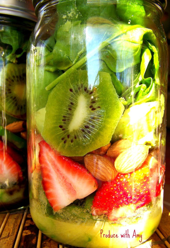 Summon Spring Jarred Salad with Asparagus, Strawberries, and Pineapple Vinaigrette