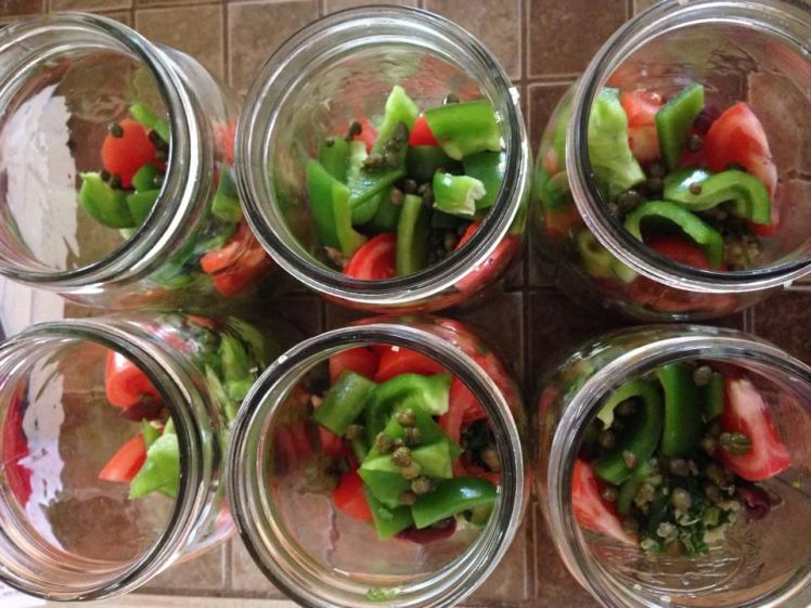 Mason Jar Salad Prep