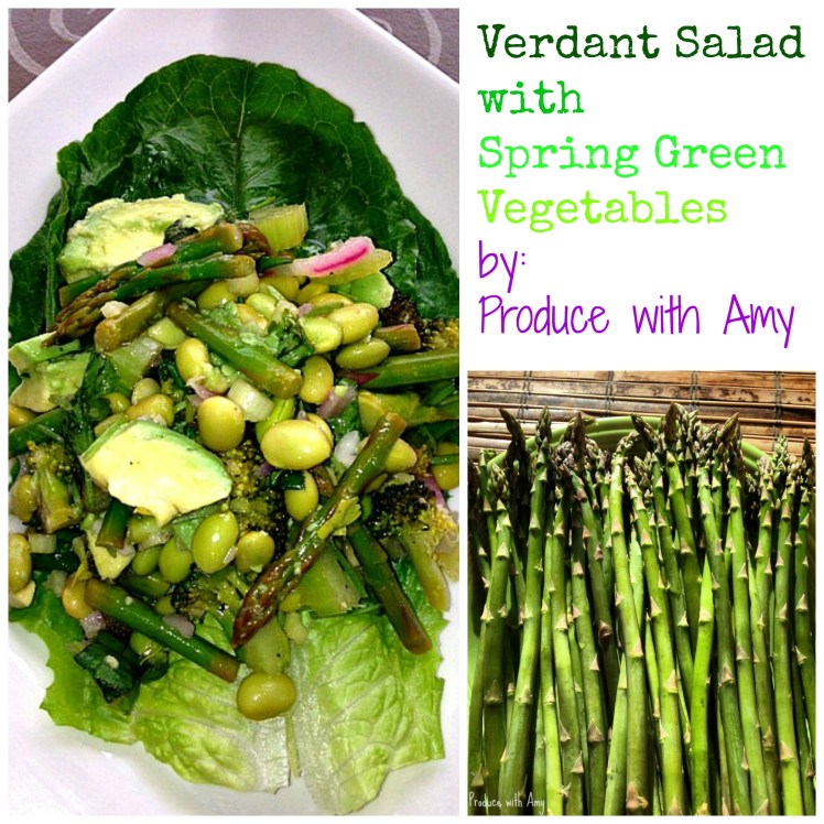 Verdant Salad with Spring Green Vegetables ~ Produce with Amy
