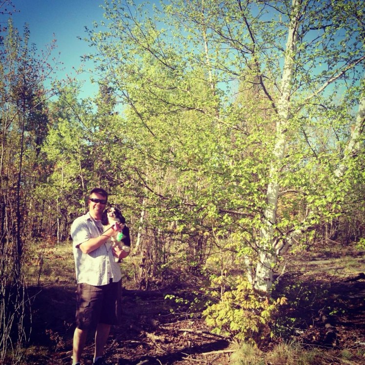 Mike and Phoebe on the Heritage Trail 