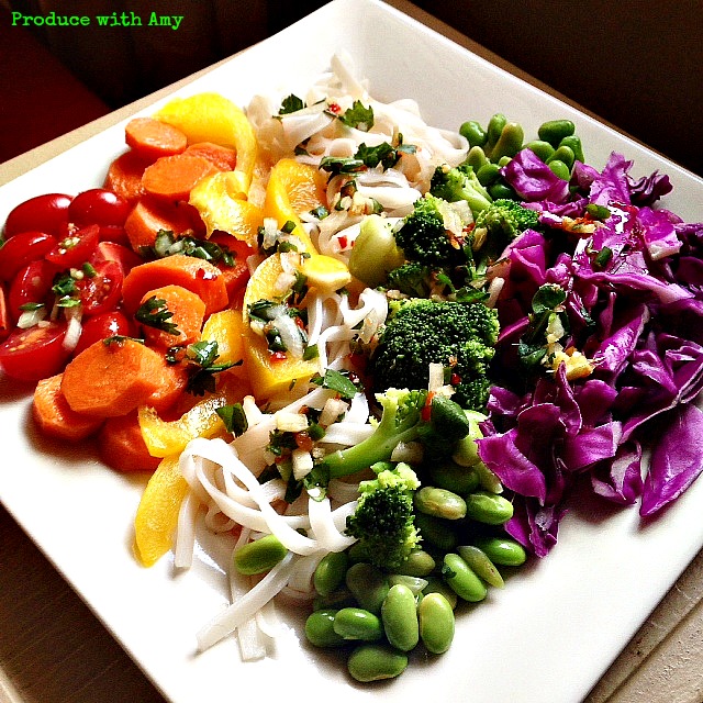 Plated Spectrum Salad by Produce with Amy