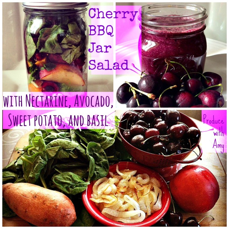 BBQ Cherry Jar Salad by Produce with Amy
