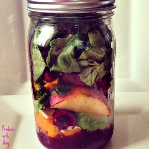 Cherry BBQ Jar Salad by Produce with Amy