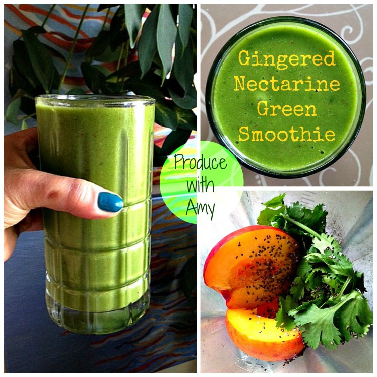 Gingered Nectarine Green Smoothie