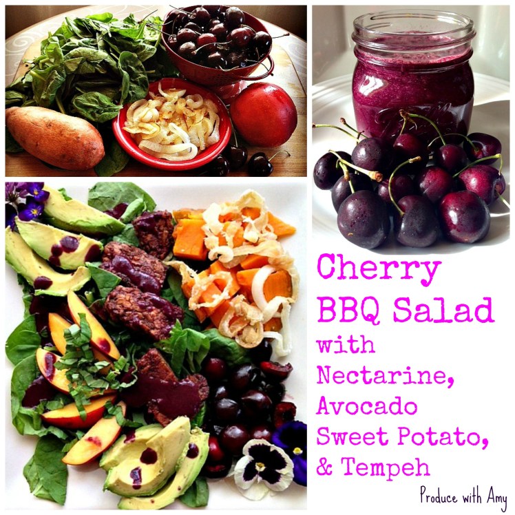 Salad with Cherry BBQ Dressing by Produce with Amy