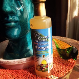 I found raw coconut vinegar at our local co-op.