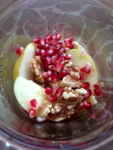 Pear, Pomegranate, and Walnuts