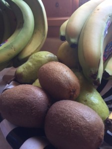 I try to keep a bowl of fruit in the house at all times. 